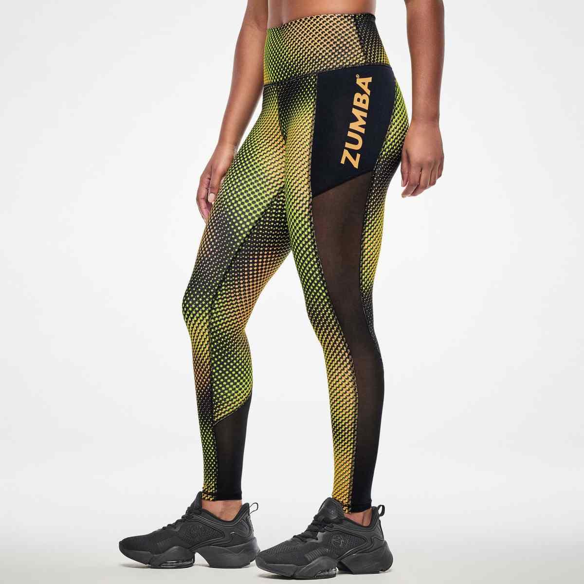 Electric Feel High Waisted Ankle Leggings With Inserts