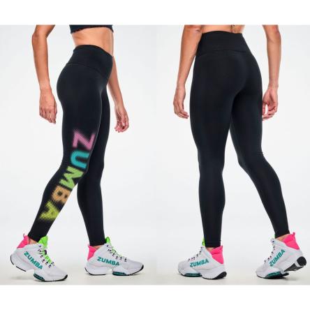 Electric Feel High Waisted Ankle Leggings - Bold Black