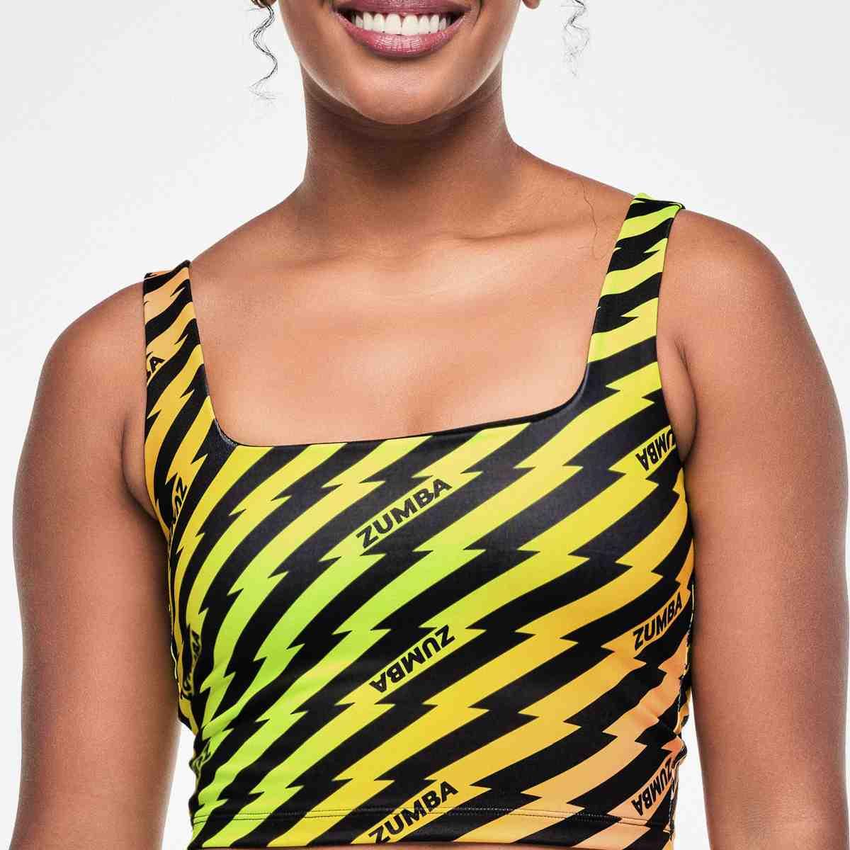 Electric Feel Z-Lift Crop Tank With Shelf Bra