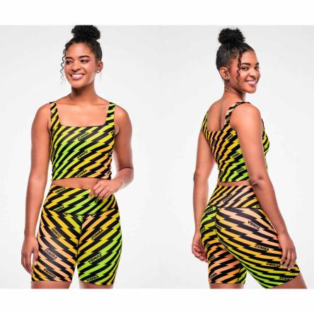 Electric Feel Z-Lift Crop Tank With Shelf Bra
