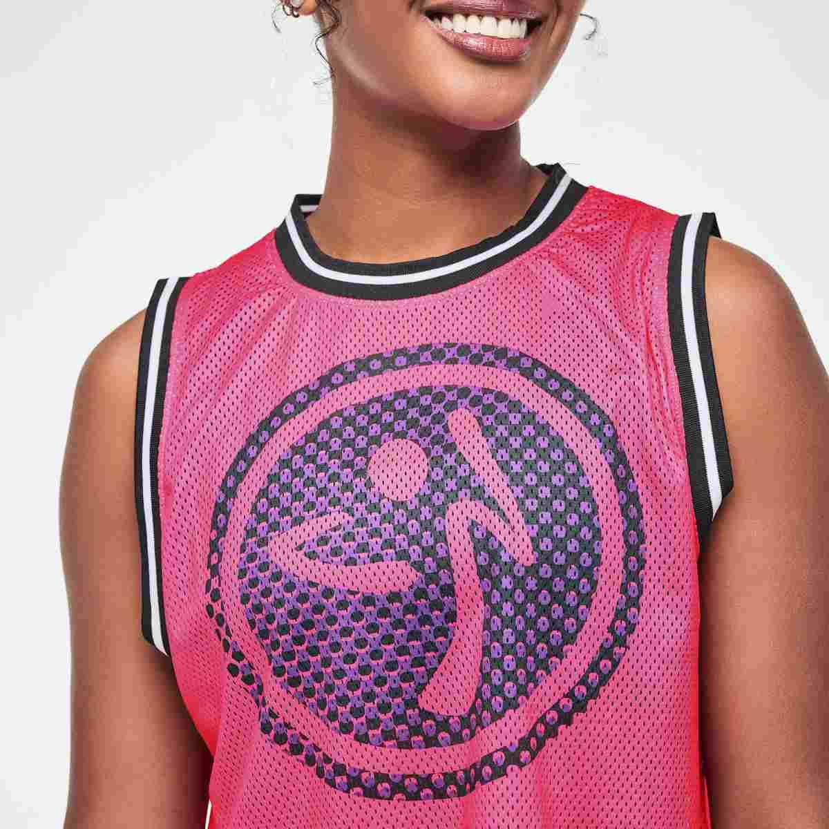 Electric Feel Loose Mesh Crop Tank
