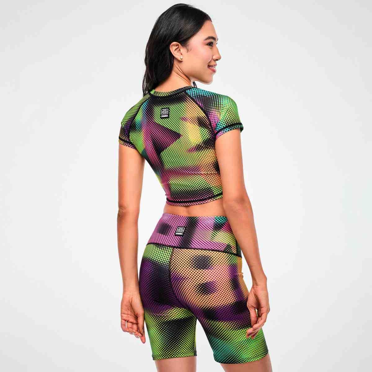 Electric Feel Cap Sleeve Crop Top