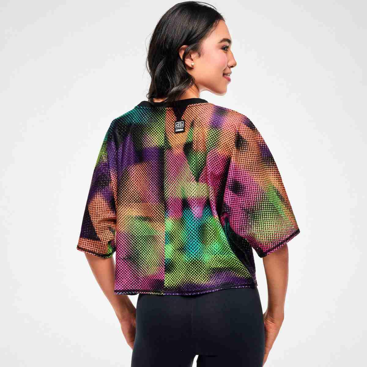 Electric Feel Mesh Dolman Crop Top