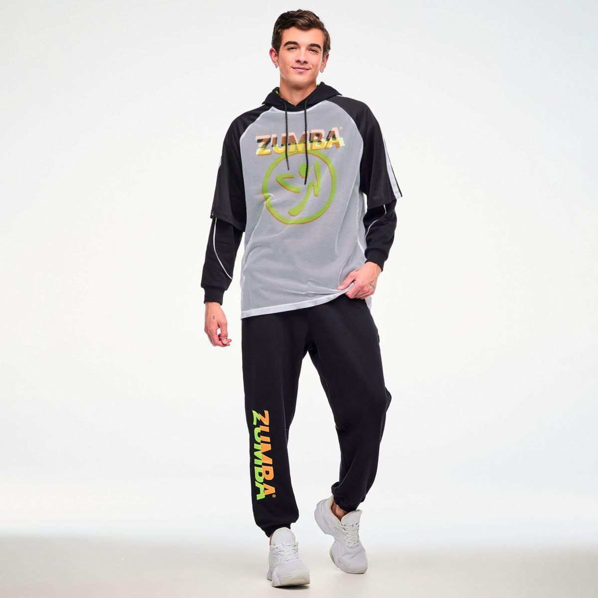 Electric Feel Oversized Mesh Raglan Top