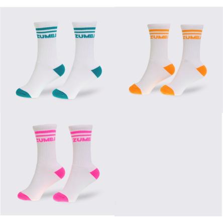 Electric Feel Plush High Socks - White/Pink
