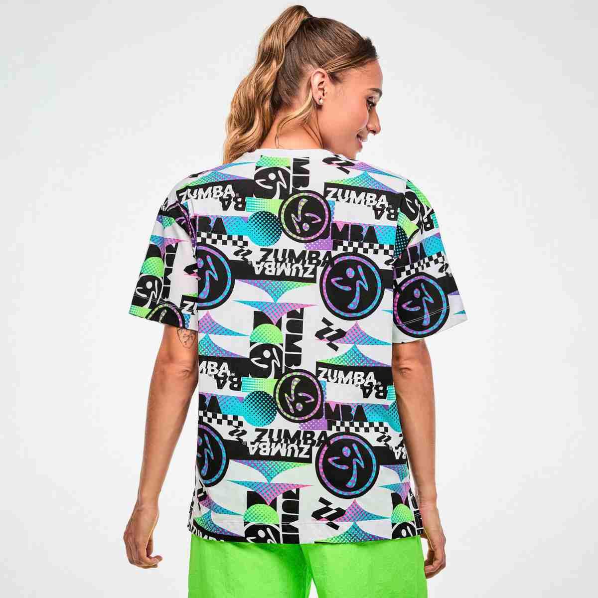 Electric Feel Unisex Oversized Top - White/Black