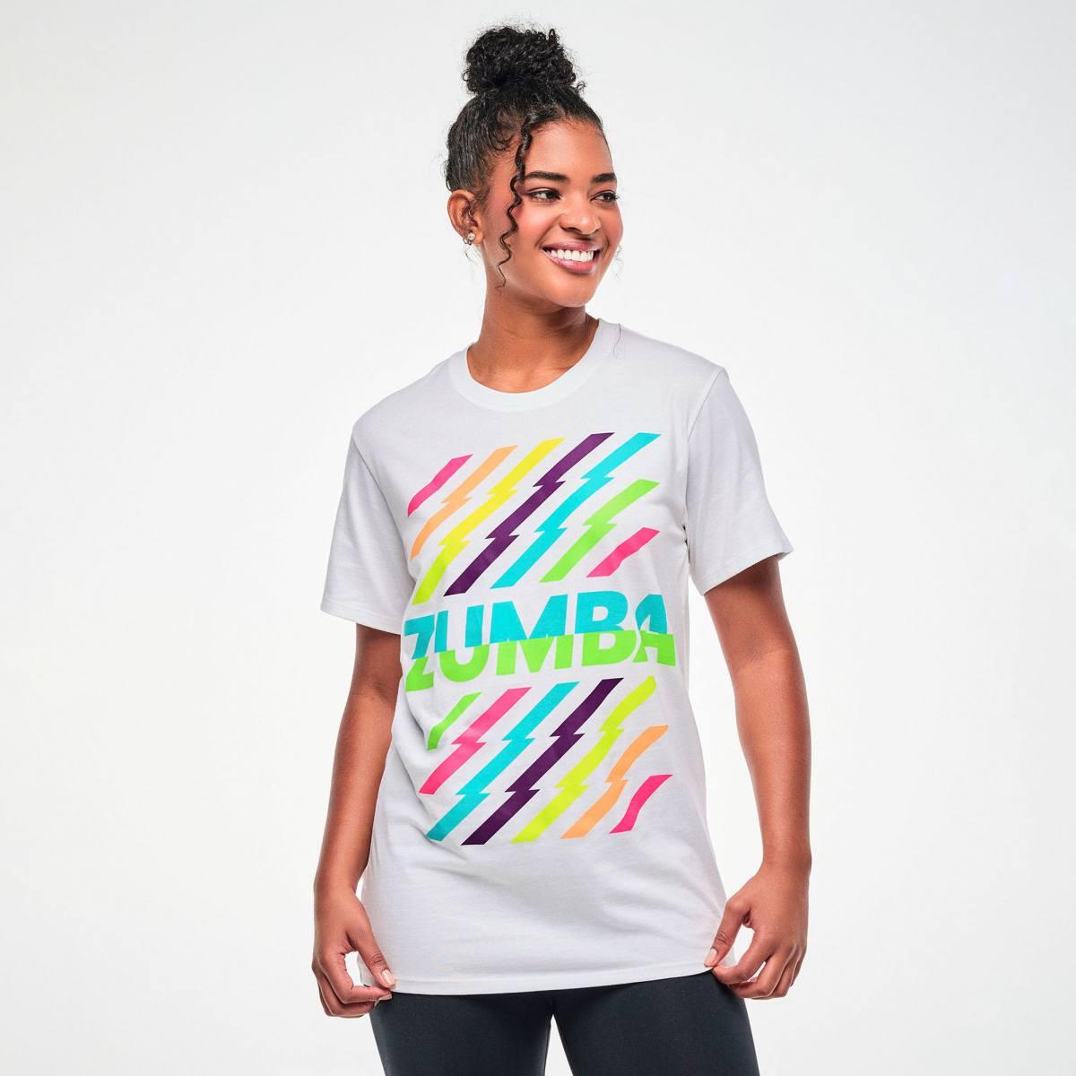 Electric Feel Unisex Crew Neck Tee - White