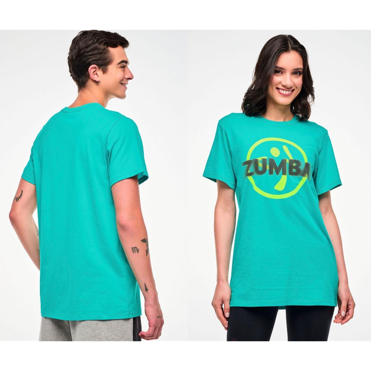 Electric Feel Unisex Crew Neck Tee - Aqua