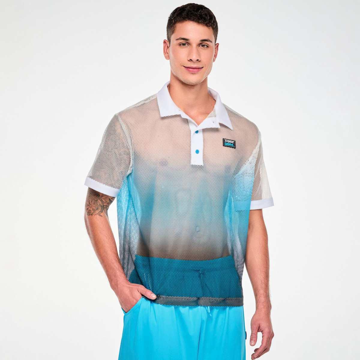 Zumba X The Smurfs Oversized Mesh Polo