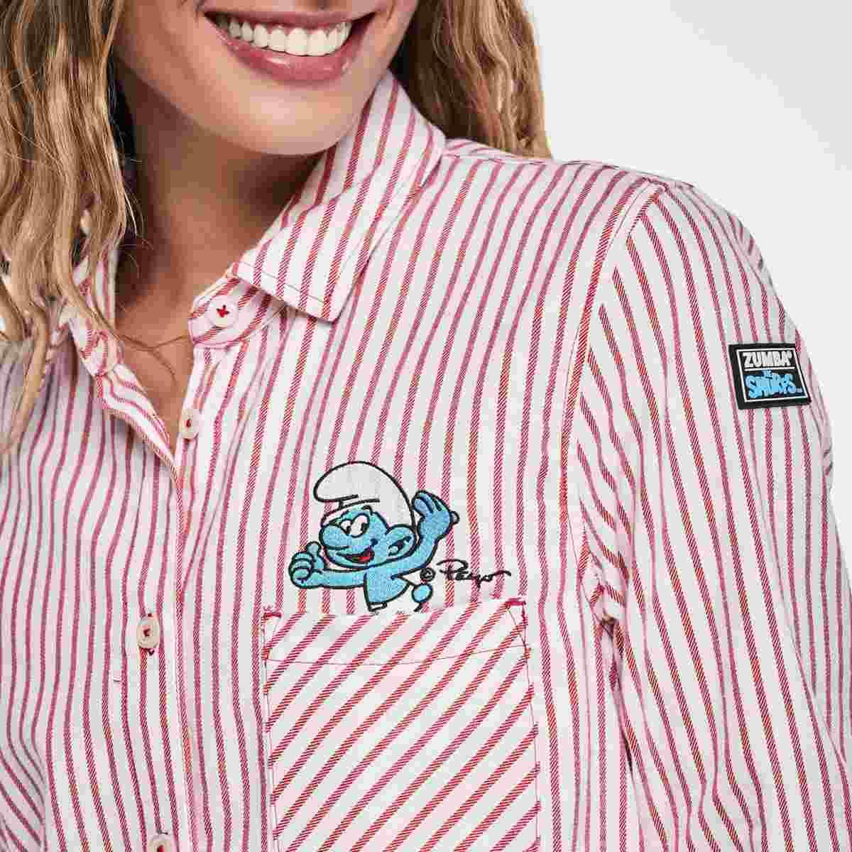 Zumba X The Smurfs Button Down